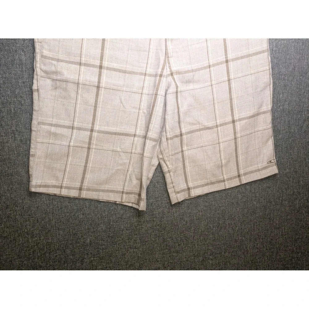 Vintage O'neill Preppy Plaid Chino Shorts Mens Sz‎ 32 Pockets Check Surf Wear